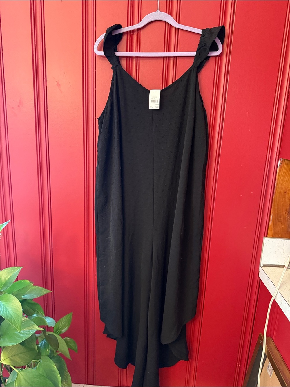 Cato Swiss Dor Genie Black Ruffle Strap Women's Romper NWT Size 18/20